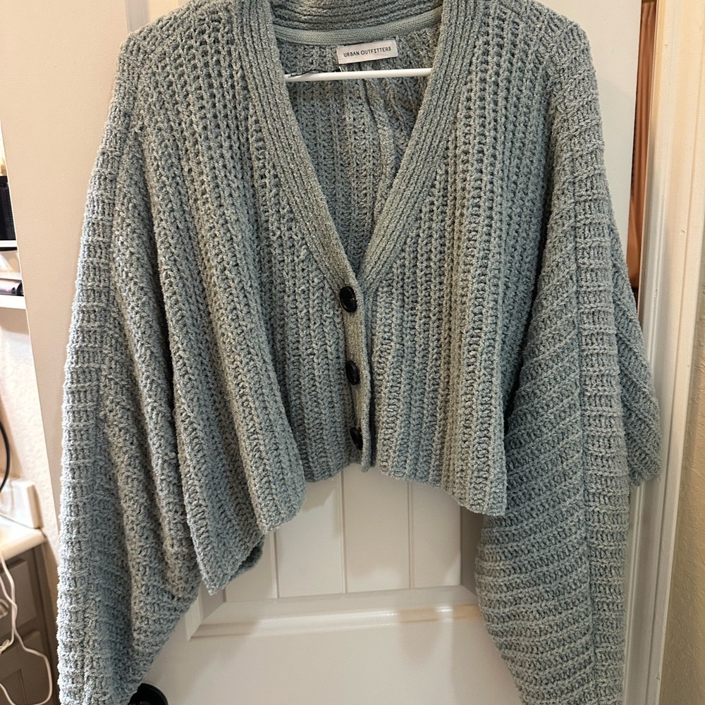 Urban Outfitters Gray Button-Up Cardigan